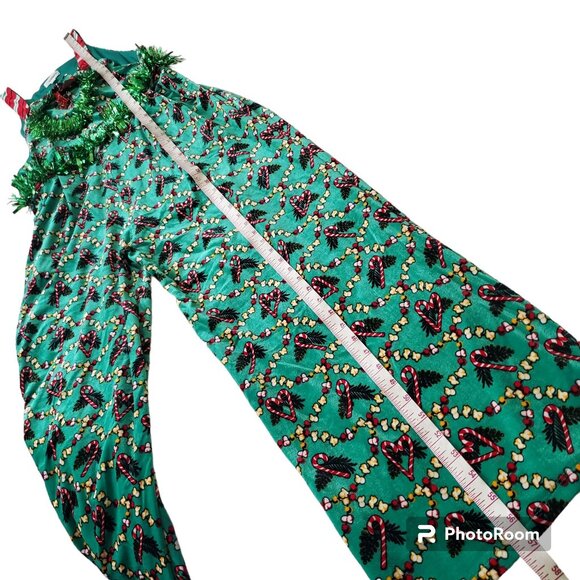 Eyeshadow Christmas womens Jumpsuit size medium Green color straight leg nwot - Picture 5 of 13